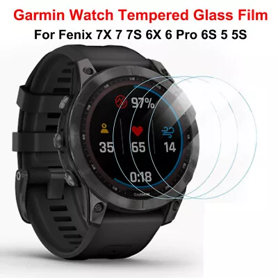 Screen Protector For Garmin Fenix 6 6X 6 Pro 7 7X 5 5X 5S Watch Tempered Glass • $3.29