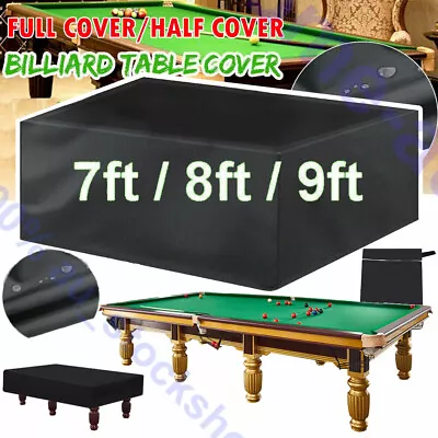 Waterproof Dust 7/8/9FT Outdoor Pool Snooker Billiard Table Cover Polyester Cap • $29.99