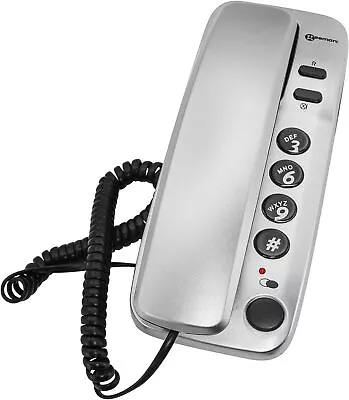 Geemarc - Marbella Telephone Wall Mountable Large Buttons Plastic Silver • £19.99