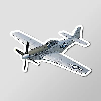 P-51 D Mustang WW2 Fighter Plane Vinyl Laptop Desktop Glossy Sticker 4  • $4.99