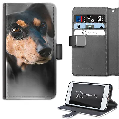 $28.36 • Buy Dachshund Dog Phone Case;PU Leather Wallet Flip Case;Cover For Samsung;Apple