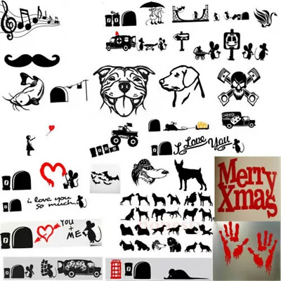 £3.71 • Buy 227 Styles Cute Car Window Wall PC Sticker Auto Taxi Surf Decal Vinyl Decor 2pcs