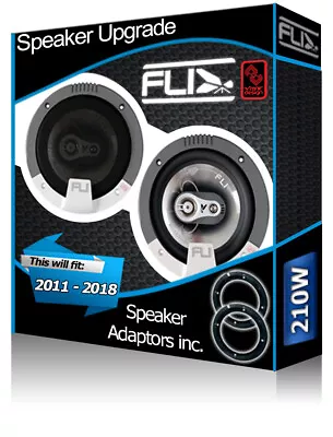 £64.99 • Buy Ford Focus Rear Door Speakers Fli Car Speakers + Speaker Adapter Pods 210W