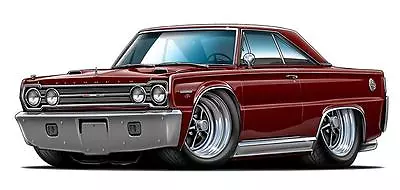 1967 Plymouth GTX Muscle Car-toon Wall Art Graphic Sticker • $19