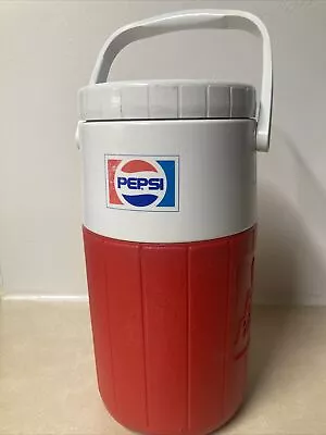 Vintage 80s Pizza Hut Pepsi Coleman The Relief Pitcher Water Cooler Jug 🔥 🍕 • $22.37