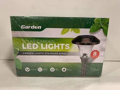 Signature Garden Solar Garden LED Lights Stainless Steel 8 Pack Bronze • $29.99