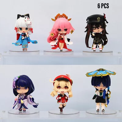 Q Version Genshin Impact 6pcs Character Figures Perfect For Gaming Enthusiasts • £21.23