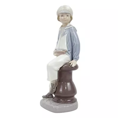 Lladro Sailor Boy Holding Sailboat Figurine - Spain - 4810 - VINTAGE EUC • $44.99