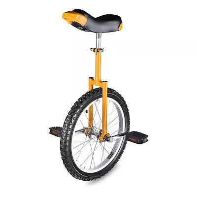 18 In Wheel Yellow Unicycle Mountain Wheel Skid Proof Tire Balance Exercise • $71.91
