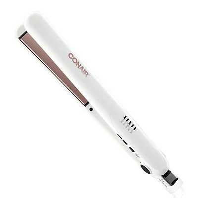 Conair Double Ceramic Flat Iron 1 Inch Flat Iron White / Rose Gold • $19.49