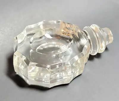 DECANTER Crystal STOPPER Large 3.5  Tall 2.25  Across Top Vintage Perfume Wine • $10