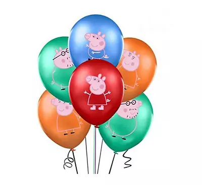 £4.49 • Buy Peppa Pig X10 Latex Balloons Printed Kids Birthday Party Boys Girls George