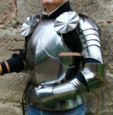 £399.99 • Buy HMB Medieval Knight Gothic Cuirass With Pauldron & Arm Guard Gauntlets Armor