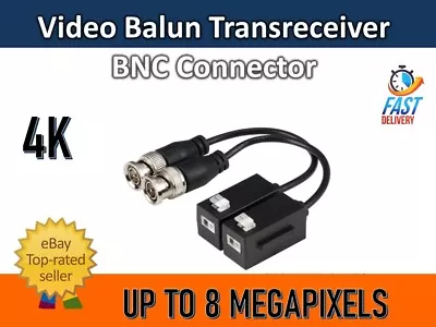 Video Balun 8mp Video Passive Utp Hd Cvi Tvi Ahd Coaxial Bnc To Utp  4k / Hd • $11.99