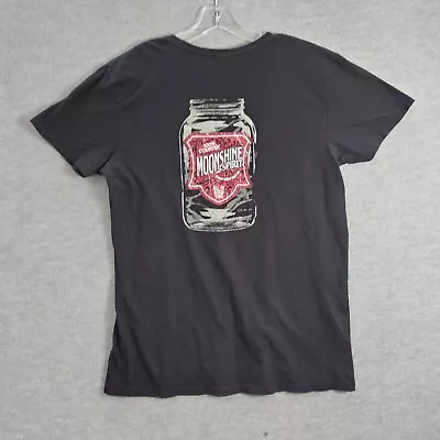 Moonshine Spirit Men Shirt Large Black 100% Country Cure What Ails Ya Graphic • $13.97