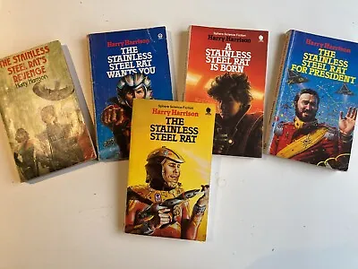 HARRY HARRISON The Stainless Steel Rat X5 Books - Vintage Sci-Fi • £12.99