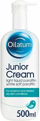Oilatum Junior Eczema And Dry Skin Emollient Cream 500ml Suitable For Babies • £17.99