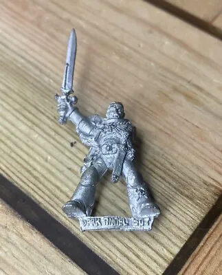 Vintage Warhammer 40k Dark Angels Sergeant Space Marine Metal Miniature Figure • £10.99