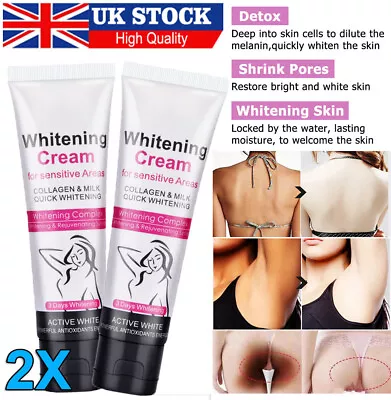 Dark Skin Permanent Whitening Cream 3 DAYS Body Bleaching Lightening Brightening • £8.45