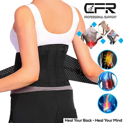 $19.88 • Buy Back Support Brace Belt Lumbar Lower Waist Pain Relief Adjustable Men Women Work