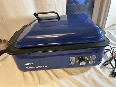 Nesco Vintage 18 Qt  Turbo Convection Roaster Roast Air Oven Blue  Tested • $50