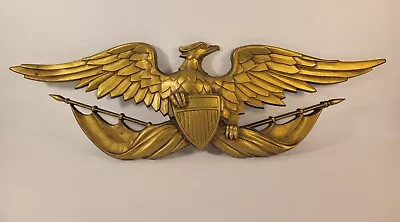 Sexton USA Gold Metal American Bald Eagle Large 26.5  Wall Hanging • $39.65