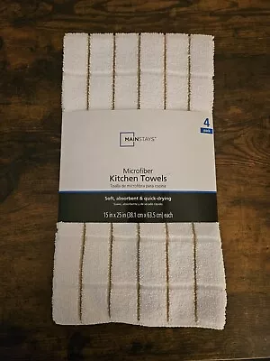 Mainstays Soft Microfiber Kitchen Towels Set Of 4 • $13