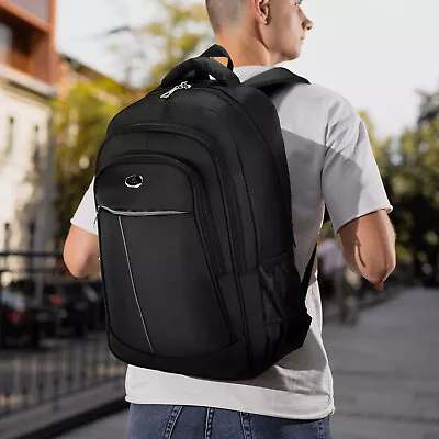 17.3  Men Women Laptop Backpack Waterproof Large Rucksack Travel School Book Bag • £11.99