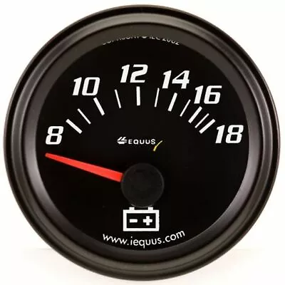 Equus 2  Voltmeter Gauge 6000 Series 8-18 Volts Short Sweep Electric E6268 • $26.99