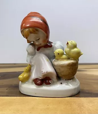 Vintage Occupied Japan Little Red Riding Hood Figurine - 4  • $15