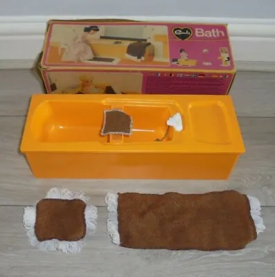 £19.99 • Buy Vintage Sindy Doll Retro Orange Bath & Accessory Set - Complete & Boxed