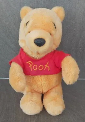 £3 • Buy Vintage Winnie The Pooh Bear Soft Medium Plush Cuddle Toy Yellow Red A A Milne