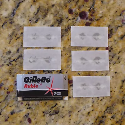 $4.50 • Buy 5 Gillette Rubie Double Edge Razor Blades