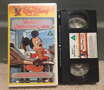 Mickey's Christmas Carol 1983 Original Disney Release Rental Small Box 1986 VHS • £21.99