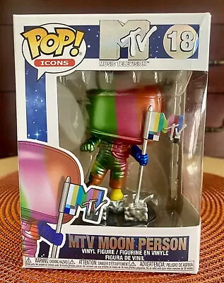 Funko Pop: MTV Moon Person #18 Icons Metallic Rainbow Figure (Box Damaged) • $1.99