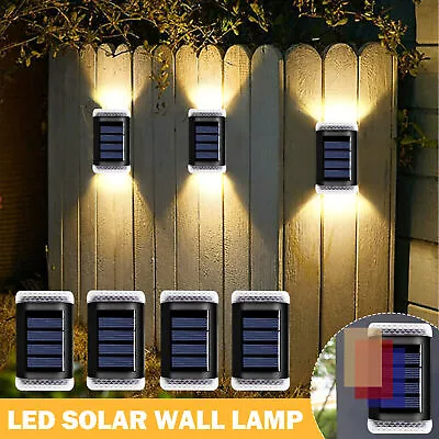 4-20Pcs LED Solar Lights Wall Light Outdoor Garden Yard Stair Pathway Fence Lamp • $21.99