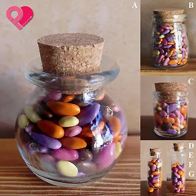 120 Mini Cork Top Glass Bottle Holy Water Vial Wedding Party Favor Jar Bulk 50ml • $109.99