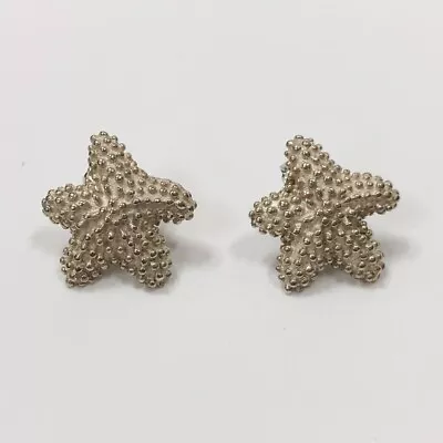 Tiffany & Co. Sterling Silver 925 Bumpy Starfish Earrings Binaural Set No Box • $225