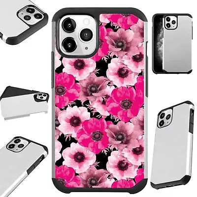 Fusion Case For IPhone 12/Mini/Pro Max Phone Cover PINK / WHITE FLOWERS • $13.50