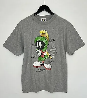 Vintage 90s Looney Tunes Marvin The Martian T-shirt Top Heavy Size L Made In Aus • $99.95