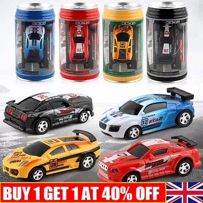 Coke Can Car Mini Speed RC Radio Remote Control Micro Racing Car Kids Toys Gifts • £8.75