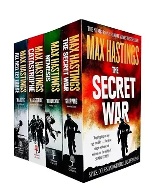 £33.99 • Buy Max Hastings Collection 4 Books Set Secret War, Catastrophe, All Hell Let Loose