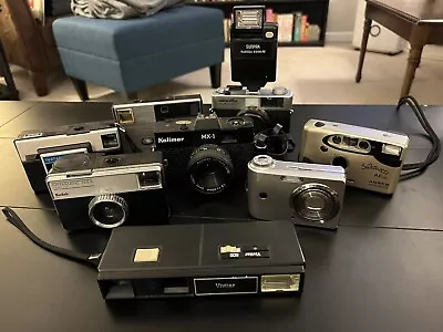 Vintage Cameras Lot Of 8. Disc Digital 35mm 110.  • $72