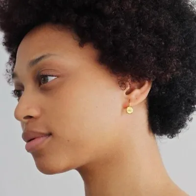 Boxed Alex Monroe Antelope Fossil Nugget Drop Earrings 22 Ct Gold Plated Retired • $210.76