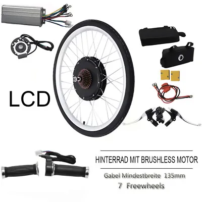 26  Electric Bicycle LCD Conversion Kit For Rear Wheel E Bike Motor Hub • $205.20