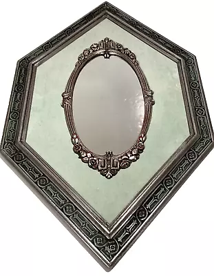 Antique Style Diamond Shaped- Tiffany Blue Trimmed Velvet Bordered Wall Mirror🤍 • $169.98