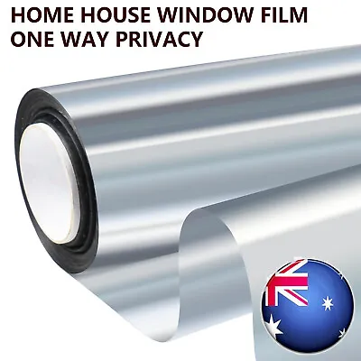Privacy Window Film One Way Mirror Tint Decorative Glass Sticker Anti UV Glare • $228.76