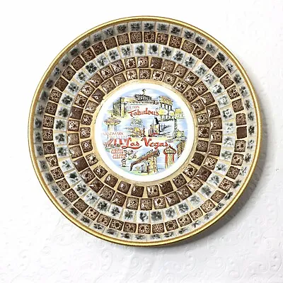 £15.68 • Buy Las Vegas Souvenir Bowl Plate Dish Tile Gold Circus Hilton Stardust Dunes Desert