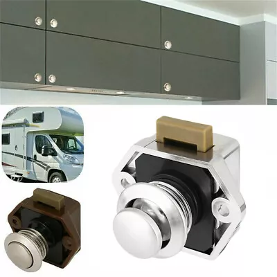 5/10X Push Button Catch Latch Knob Lock Drawer Caravan Furniture Door Cupboard • $30.79