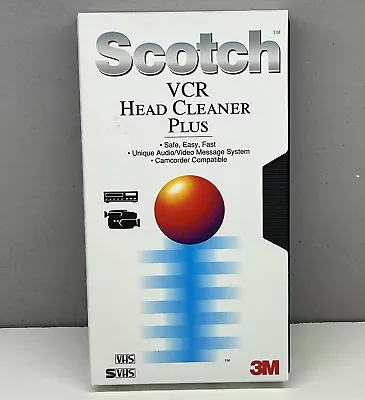 Scotch 3M VCR Head Cleaner Plus VHS Video Tape High Videocassette Performance • $19.99